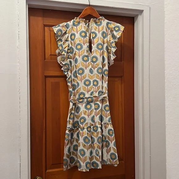 Oliphant Flirty Ruffle Hem Mini Dress - Picture 5 of 9